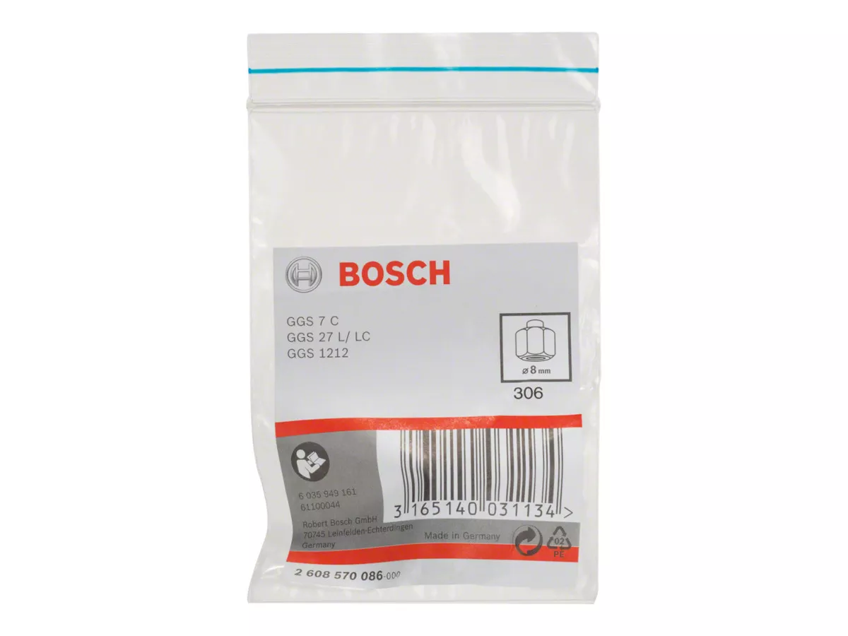 Pince de serrage Ø8mm + écrou réf. 2 608 570 086 Bosch